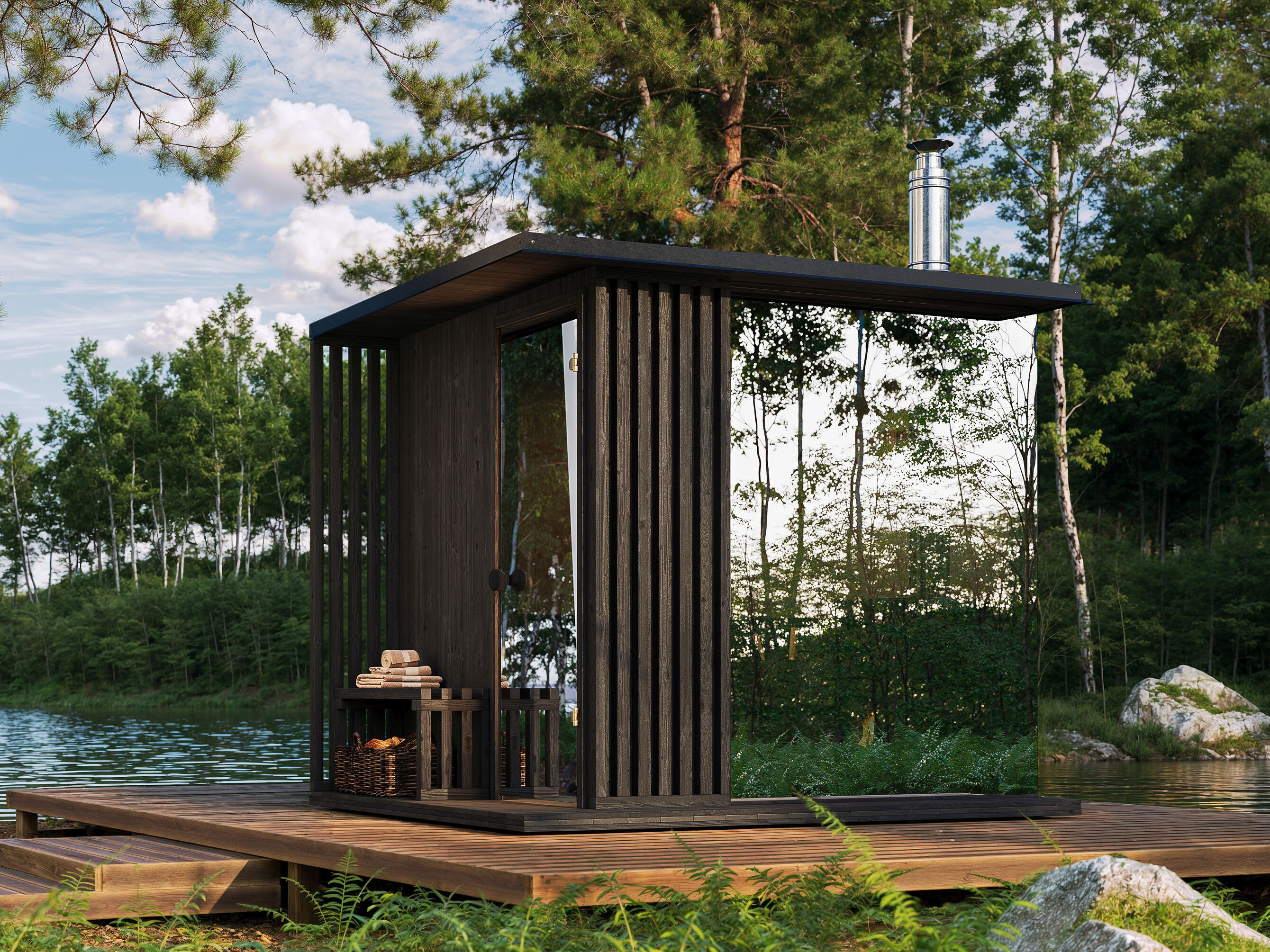 25% reduziert: Fjordholz Design Saunahaus Modell Siiri Premium