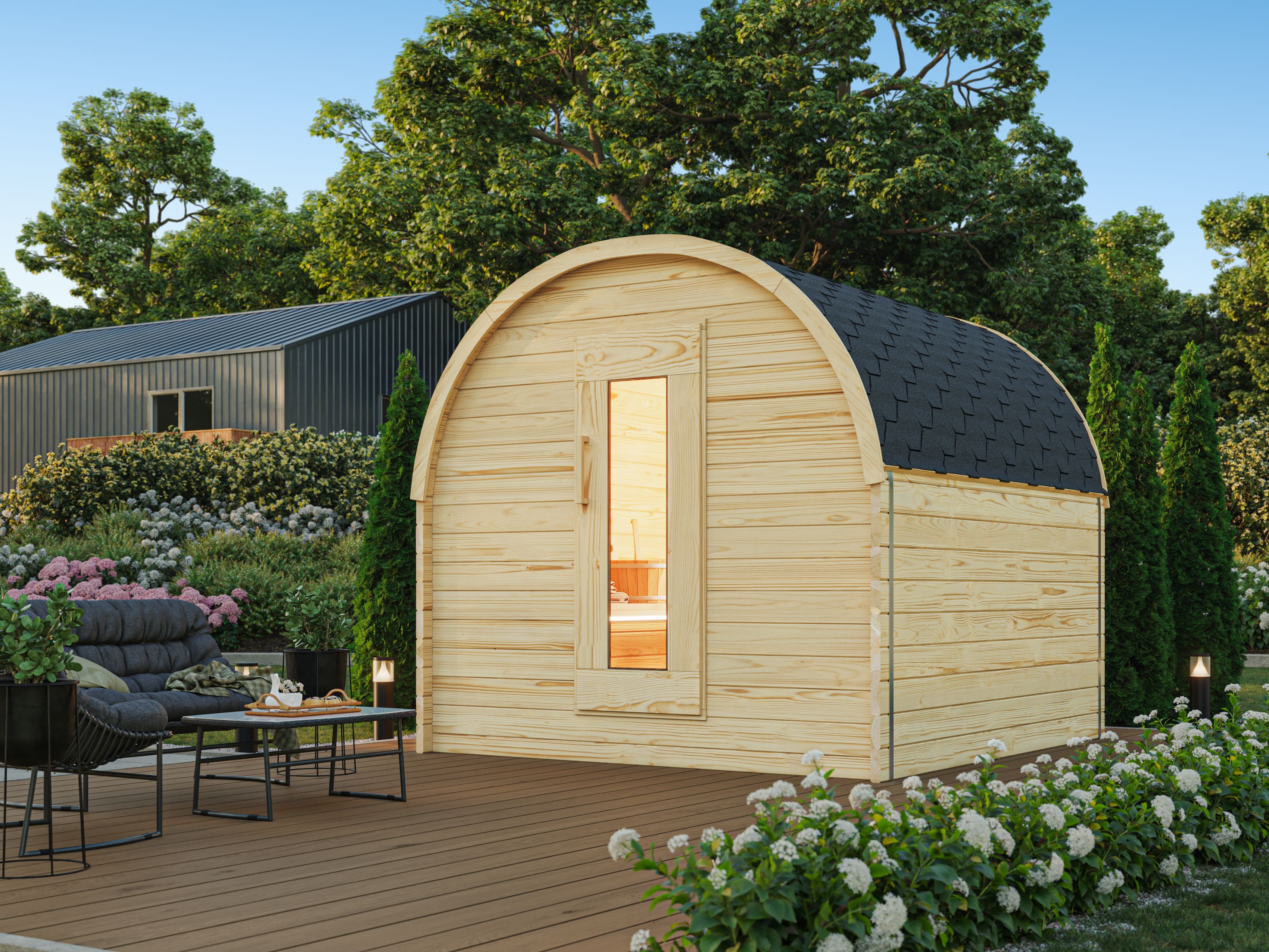 26% reduziert: Fjordholz Pod Sauna Modell Luxe 240 cm